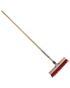 X-Broom - Balai d'extérieur - Nylon - Avec douille - 40 cm - Manche en bois - 160 cm