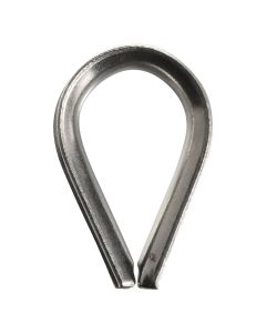 2 cosse cœur sur blister inox 3 mm