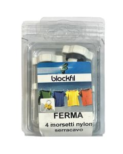 Carte de 4 clips pour câble à linge