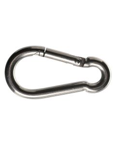 1 Mousqueton pompier 8 x 80 mm sur blister inox