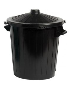Zwarte straatvuilbak 50 lt
